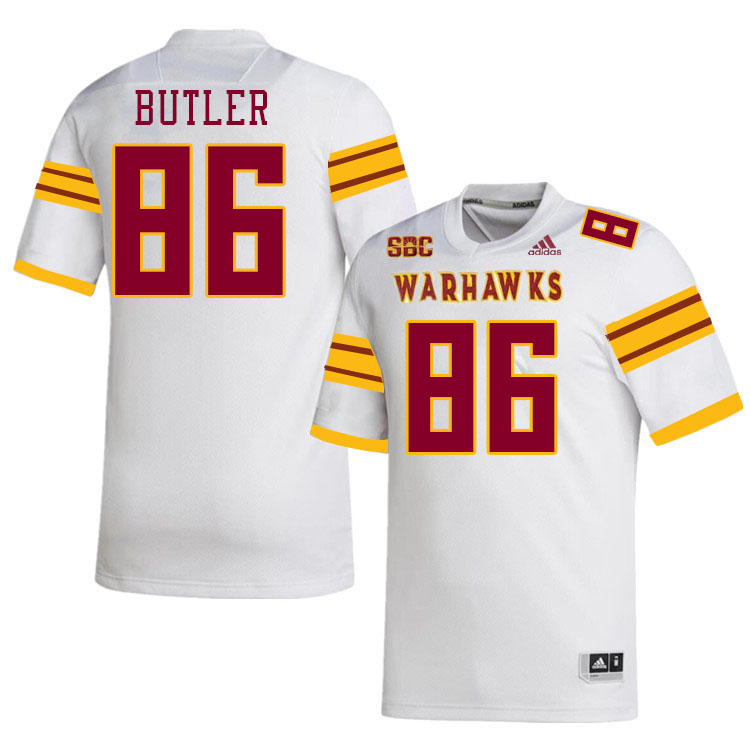 #86 Xavion Butler Louisiana-Monroe Warhawks College Football Jerseys Stitched-White